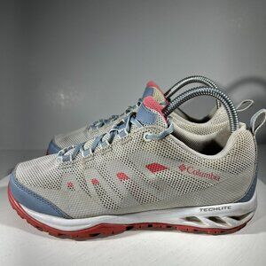 Columbia Womens Size 7 Trail Hiking Shoes Sneakers Gray Walking Lace Up Techlite